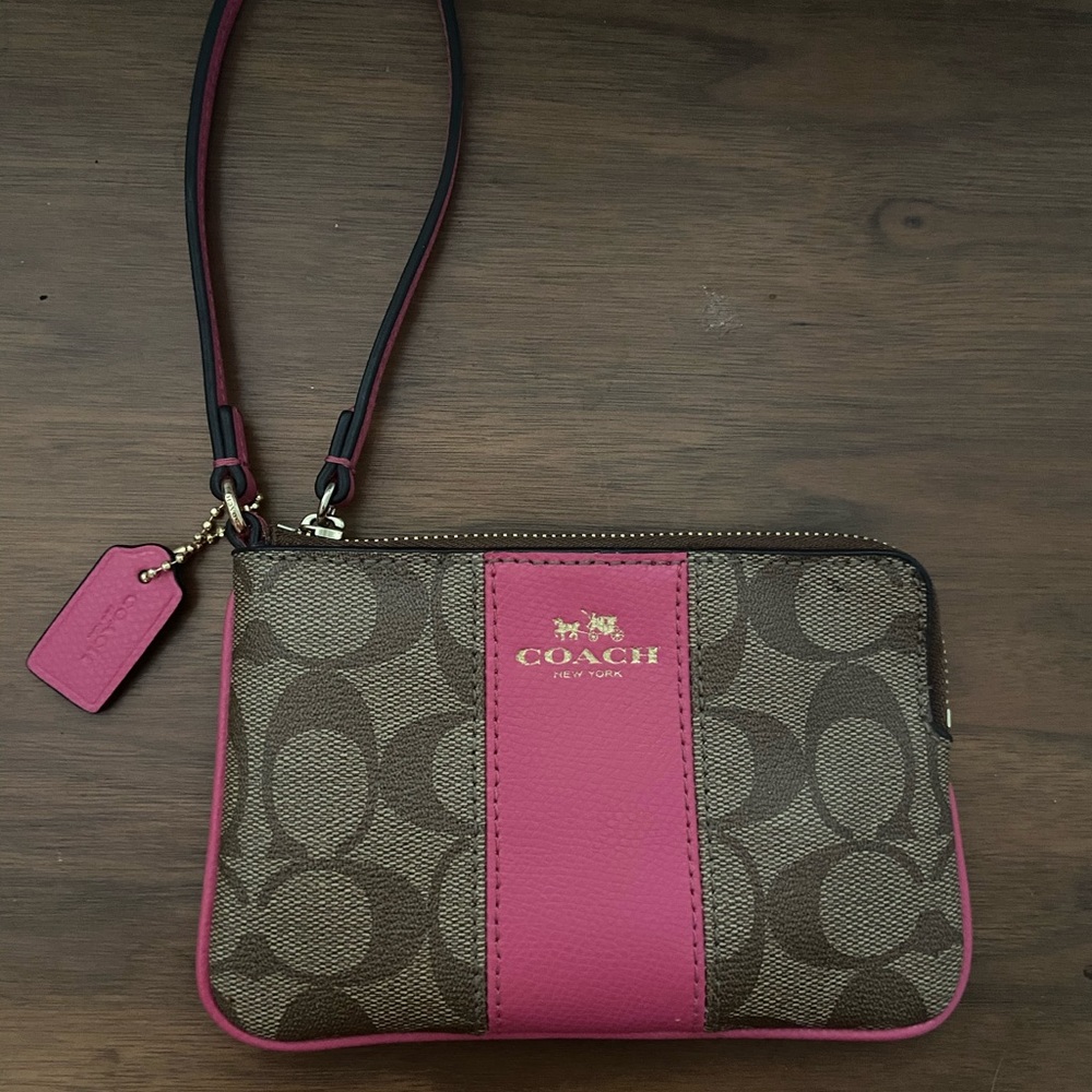 Pink Coach Wristlet